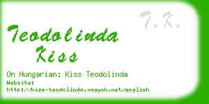 teodolinda kiss business card